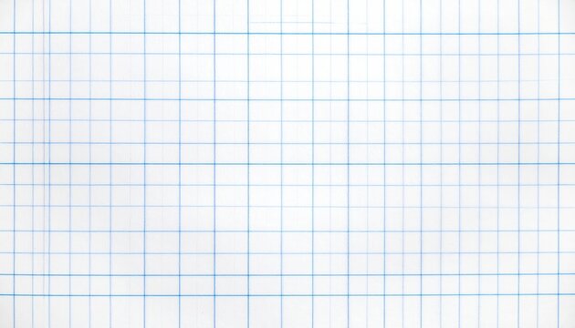 A close-up, empty grid paper with faint blue lines on a white background