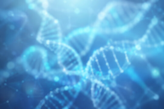 Abstract blurred medical background in clean blue and white tones, healthcare and science concept for backdrop or banner