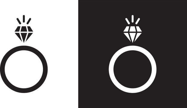 Diamond ring icon