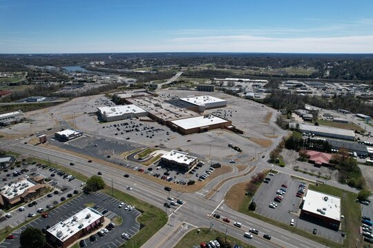 Aerial View of Danville Mall Shopping Center in Danville, Virginia