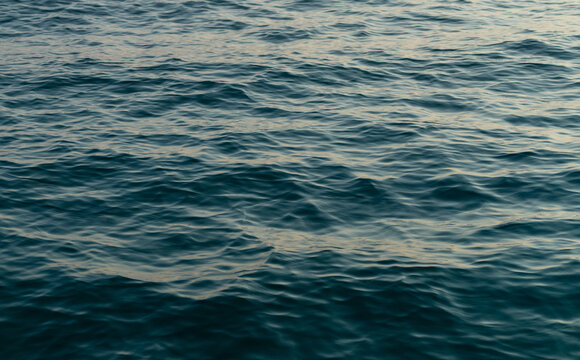Blue ocean waves, sea surface background