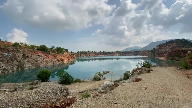 Blue Lake in Tanjung Balai Karimun, Riau Islands