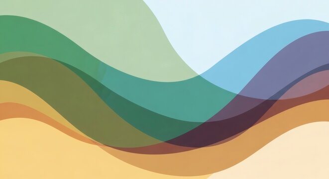 Abstract green and blue wave background representing nature, sustainability, wellness and modern corporate design
