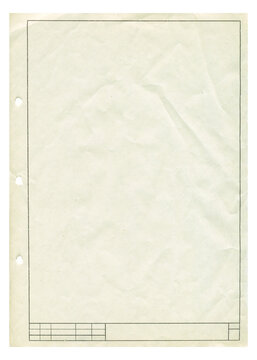 Old paper document template background isolated. Old antique ledger paper correspondence. Vintage checkered paper texture.