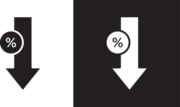 Percent down icon