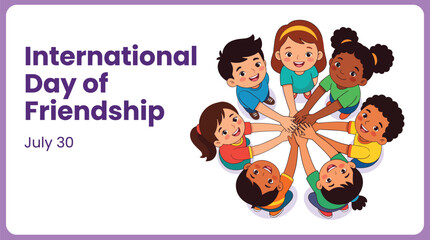Children in a circle illustration for international day of friendship