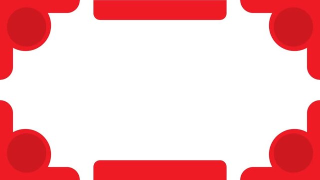 Presentation8 red frame background layout template with border design and graphic shapes
