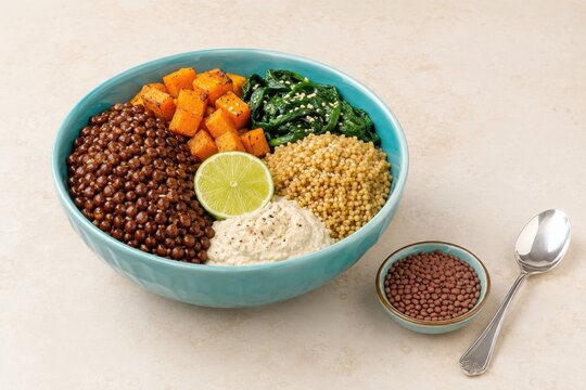 Horse Gram Protein Bowl With Millet Greens and Lime