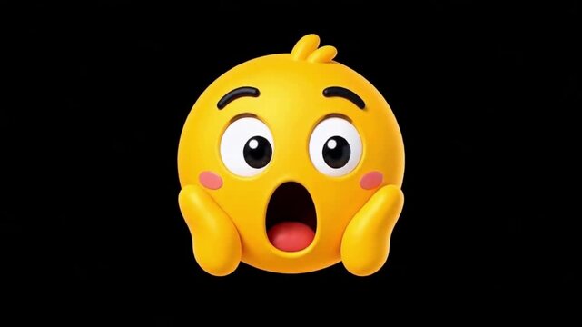 3D rendering of a yellow emoji face with its head exploding, expressing shock and mind-blown reaction