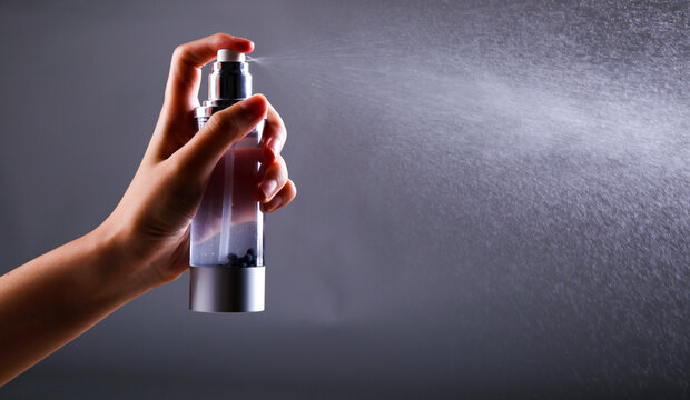 Spray water with a spray bottle
