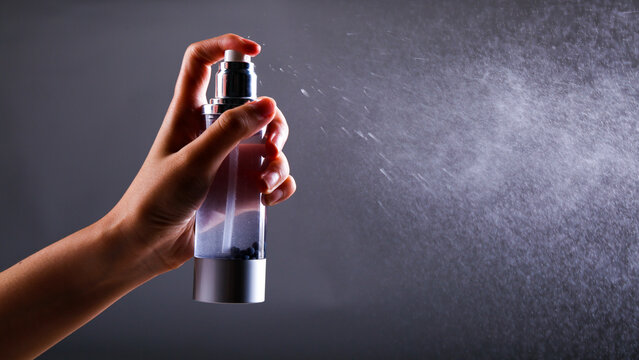Spray water with a spray bottle