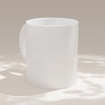 11 oz White Rotating Mug Video Mockup on Transparent Background