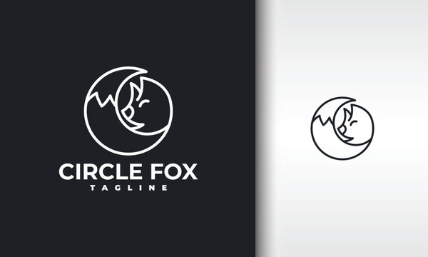 Minimalist Circular Fox Logo