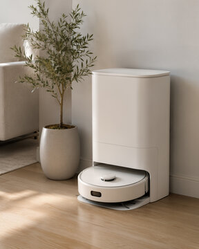 Robot aspirateur avec station de vidage automatique