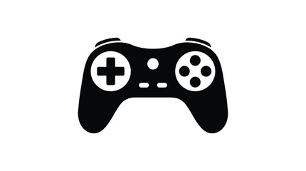 Game controller icon flat black silhouette gamepad © Sahinur