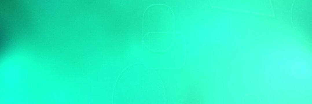 Mint green animated website banner background with subtle outlined shapes in seamless loop.