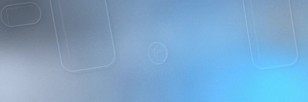 Blue gray animated website banner background with subtle outlined circles and rounded rectangles in seamless loop.