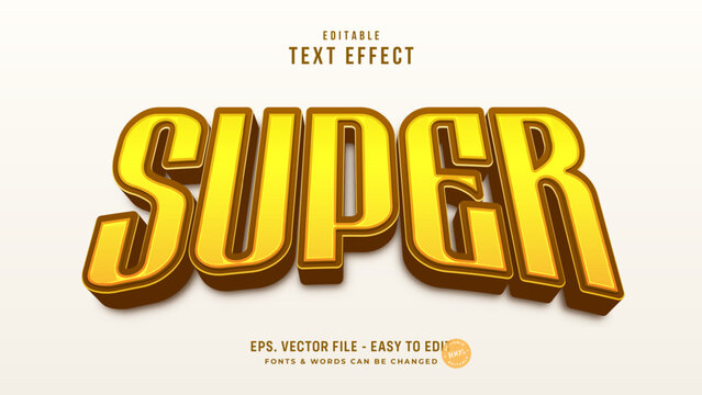 Super 3D Gold Editable Text Effect