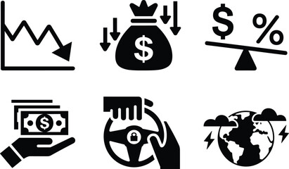 Fototapeta premium Financial illustrating decline, money