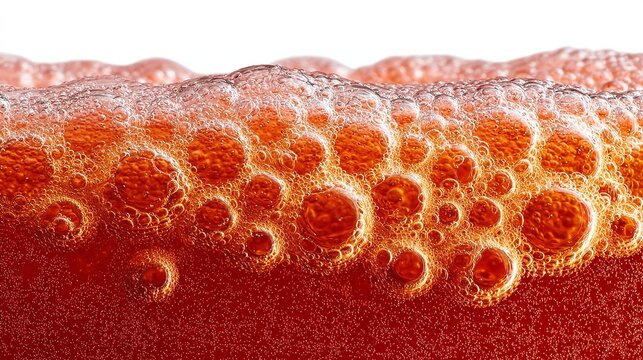 red-orange soda bubbles