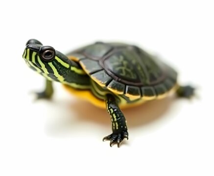 Small Green Turtle Reptile Closeup