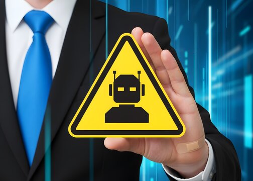 Implementation of robots and automation in business. Innovation, efficiency, digital transformation, the fourth industrial revolution, workforce transformation and economic modernization.
