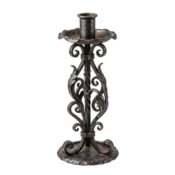 Antique wrought iron candlestick ornate gothic style table centerpiece for vintage decor