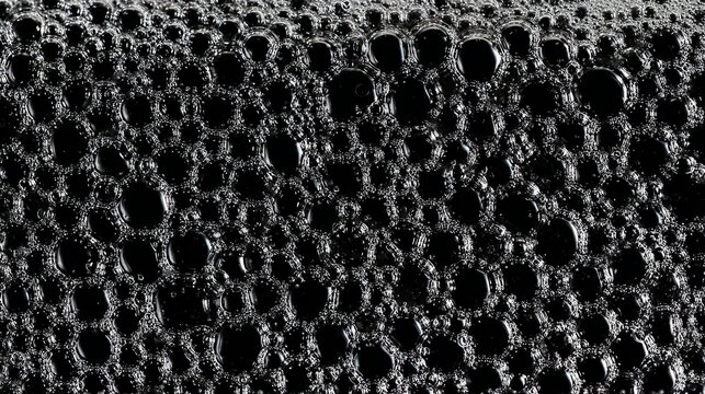tiny soapy bubbles black background