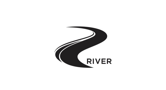 S-shaped road icon representing a flowing river path.
