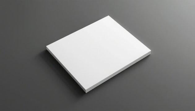 Blank white paper stack mockup on dark grey background