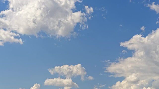 blue sky with clouds time lapse