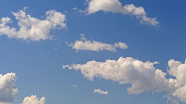 blue sky with clouds time lapse