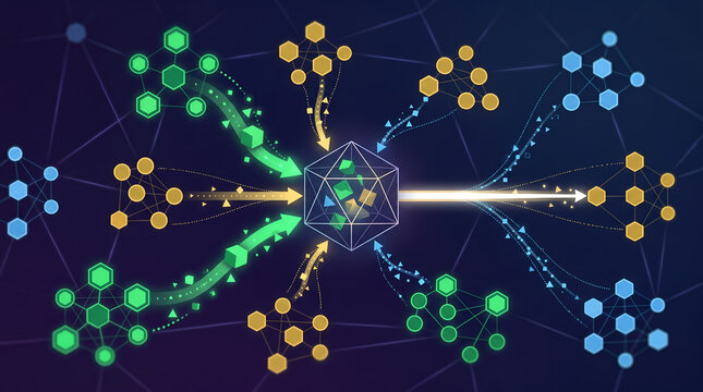 Data Integration and Pipeline Processing Network Conceptual Illustration