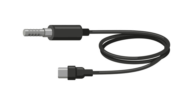 USB-C to 3.5mm Audio Jack Adapter Cable Vector