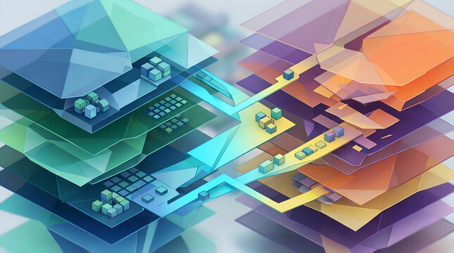 Abstract 3D Cloud Data Pipeline and Software Stack Integration Concept