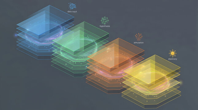 Data Science Workflow Infographic from Data Input to Scientific Discovery