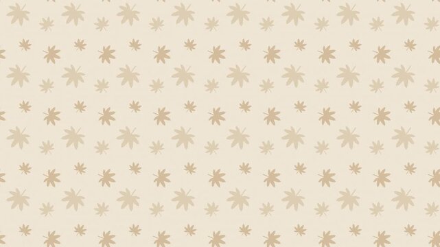 Beige japanese momiji maple leaves pattern scrolling, autumn seamless loop background