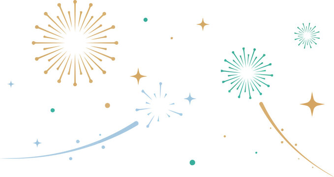 Festive fireworks display illustration for celebrations and holiday events