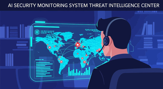 AI Security Monitoring System Threat Intelligence Center