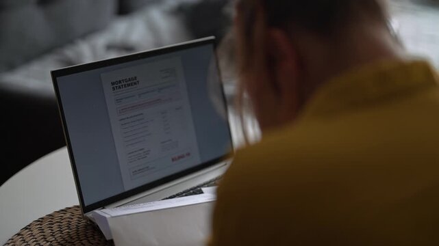 Stressed woman having financial problems with paying bills.