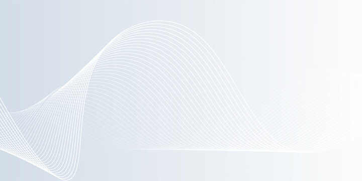 Abstract background with white and gray colors. The background features smooth, flowing lines creating a soft, modern texture. Gradient wave background vector. Silver background.