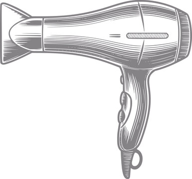 Secador de pelo estilo vintage con textura grabada