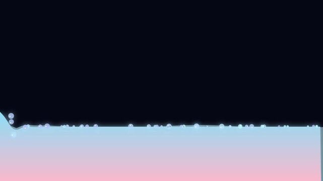 Abstract Liquid Surface With Rising Bubbles And Gradient Background