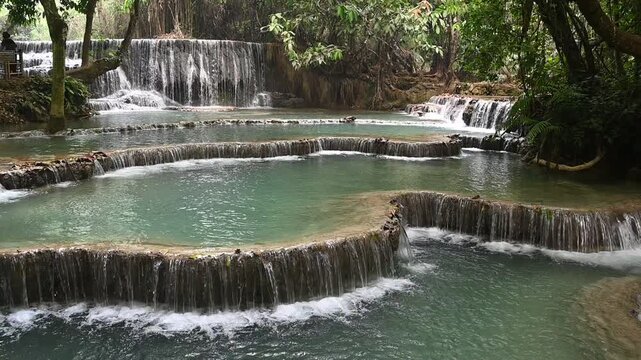 Kuang Si Waterfall is one of the most beautiful places near Laos city of Luang Prabang