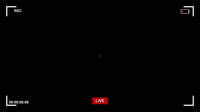 CCTV Security Camera Interface Overlay with Live Recording Indicator