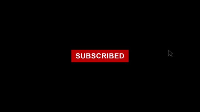 YouTube Channel Subscribed Button Animation with Cursor Click