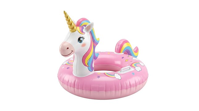 Cute Inflatable Unicorn Pool Float for Kids and Adults.