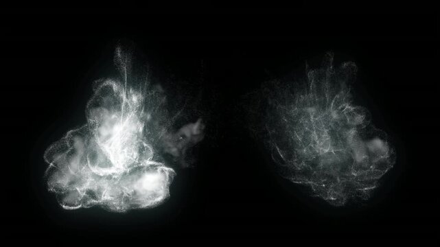Frost cinematic contrasting cryogenic plumes revealing luminous frozen particle dynamics