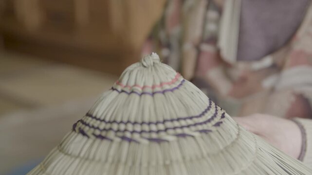 Traditional Bon Odori Hat Handcrafted in Ugo Town Akita Prefecture Jap
