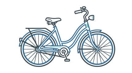 Fototapeta premium Blue bicycle with thin tires.